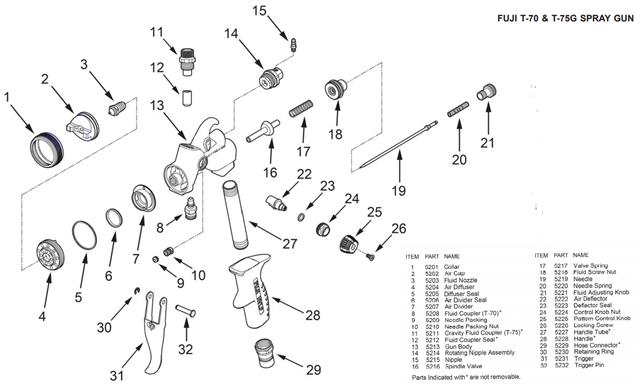 Fuji t70 spray shop gun